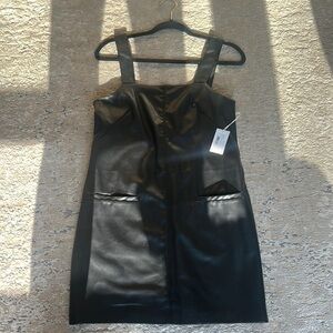 Dex Black Sheath Mini Dress Square Neck Sleeveless size small